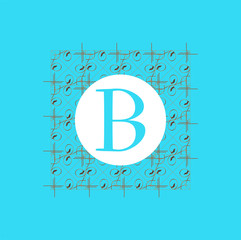 Stylish and graceful floral monogram design. Elegant line art logo design.