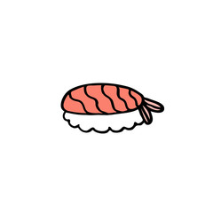 doodle icon. sushi, asian food. vector illustration