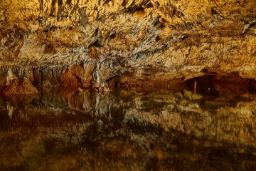 Limestone Cave with Lake