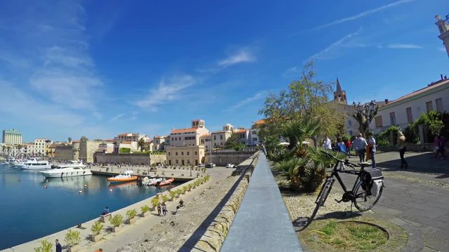 Time lapse in Alghero seafront