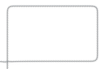 Frame from barbed wire, 3D rendering