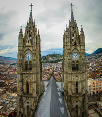 Obraz premium The main Cathedral in town of Quito, Ecuador