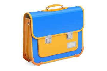 School bag, briefcase. 3D rendering