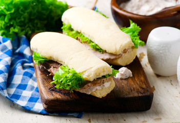 Beef and Tuna Panini.style rustic.