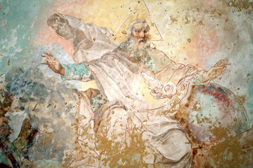 Ancient fresco in the Russian Church