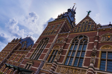Fototapeta na wymiar Amsterdam Rijksmuseum Fassade