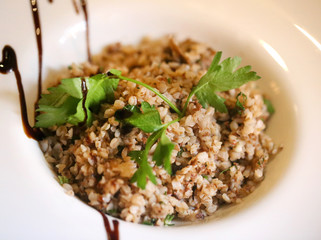 Photo of a macro of delicious buckwheat