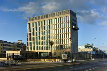 Fototapeta na wymiar The Embassy of the United States of America in Havana