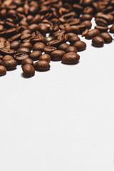 Coffee beans isolated on white background