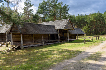 Fototapeta na wymiar Kashubian Ethnographic Park in Wdzydze Kiszewskie. Poland.