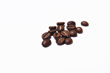 Coffee beans isolated on white background