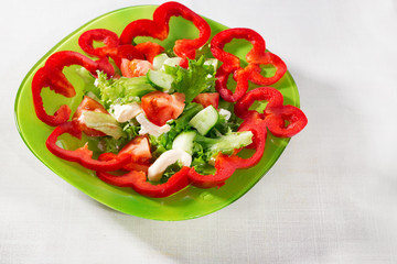 Fresh vegetables on a white background