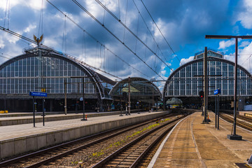 Naklejka premium Bahnhof Amsterdam