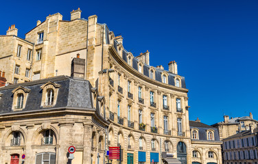 Fototapeta na wymiar Buildings in the historic centre of Bordeaux, France
