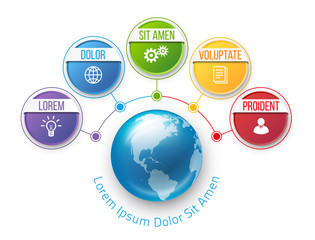 Infographics with steps or options