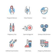Pregnancy, obstetrics and gynecology symbols