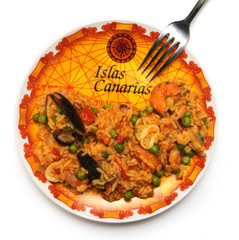 Paella de marisco Παέγια 西班牙大鍋飯 پائیا 파에야  Պաելյա פאייה パエリア Паэлья Gastronomía de España Cucina spagnola Paelja Islas Canarias Spanish cuisine Spanische Küche Spanska köket Spaanse keuken 西班牙飲食