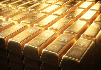 Gold bars 1000 grams. Concept of success in business and finance. - 145512387