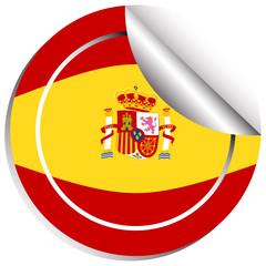 Obraz premium Sticker design for flag of Spain