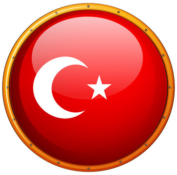 Flag icon design for Turkey