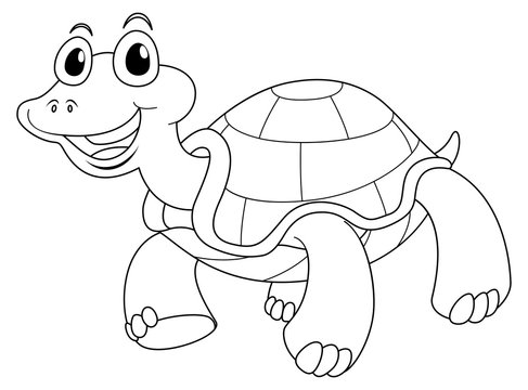 Animal outline for cute turtle