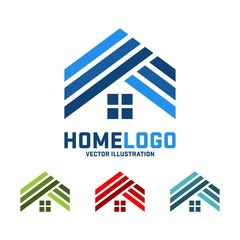 Home Vector Logo Design, Real Estate Vector Logo Design, Simple Home and Real Estate Icon