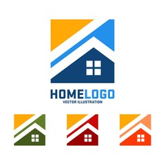 Home Vector Logo Design, Real Estate Vector Logo Design, Simple Home and Real Estate Icon