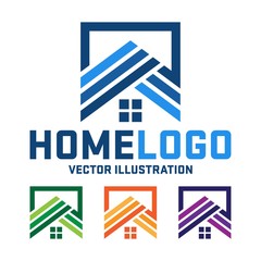 Home Vector Logo Design, Real Estate Vector Logo Template, Simple Home Icon