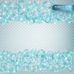 Water bubbles isolated on a transparent checkered background.