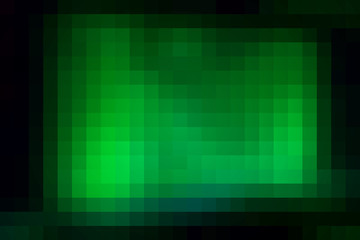 Glowing neon green mosaic square tiles background