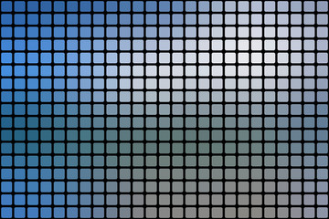 White blue shades abstract rounded mosaic background over black