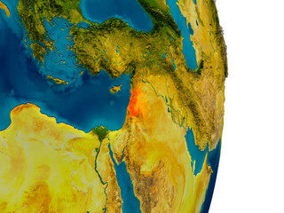 Lebanon on model of planet Earth