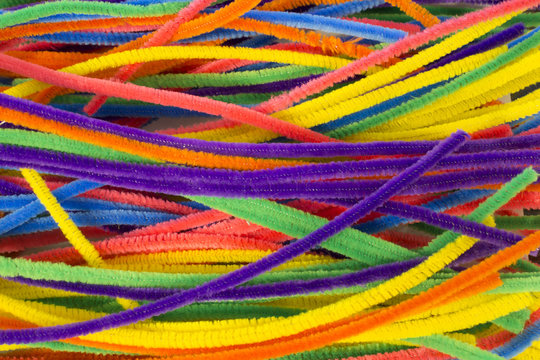 Neon colored pipe cleaners