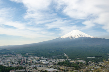 At top of Fuji mountain