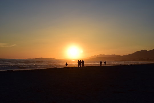 People Enjoying Sunset
