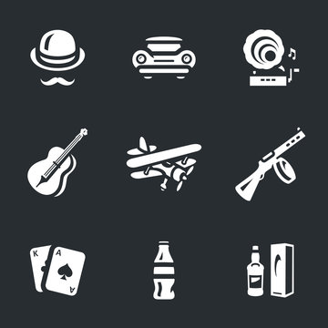 Vector Set of Alcohol prohibition Icons.