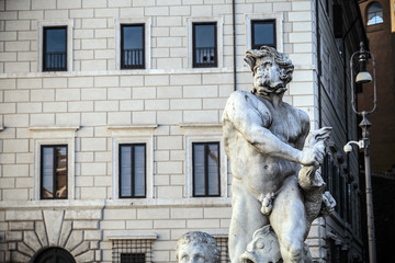 Obraz premium Fontana del Moro in Rome, Italy