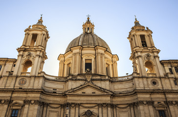Fototapeta na wymiar Sant'Agnese in Agone in Rome, Italy