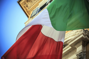 Flag of Italy in Rome