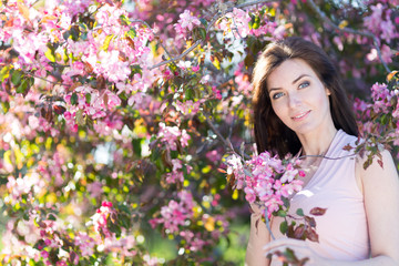 Fototapeta premium Young woman in the spring
