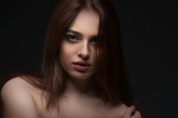 Fototapeta premium Teenage girl beautiful face