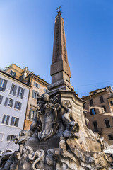 Fontana del Pantheon in Rome, Italy