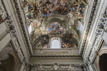 Fototapeta na wymiar Interior of Sant'Ignazio Church in Rome, Italy