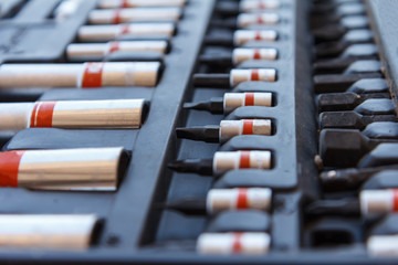 Machine tool on the shelf prepared for use