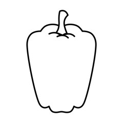 pepper vegetable icon over white background. vector illustration
