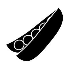 peas vegetable icon over white background. vector illustration