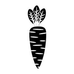 carrot vegetable icon over white background. vector illustration