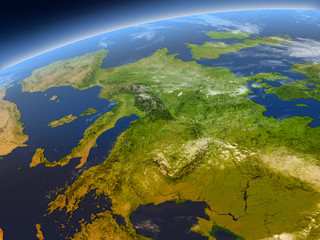Fototapeta na wymiar Europe from space