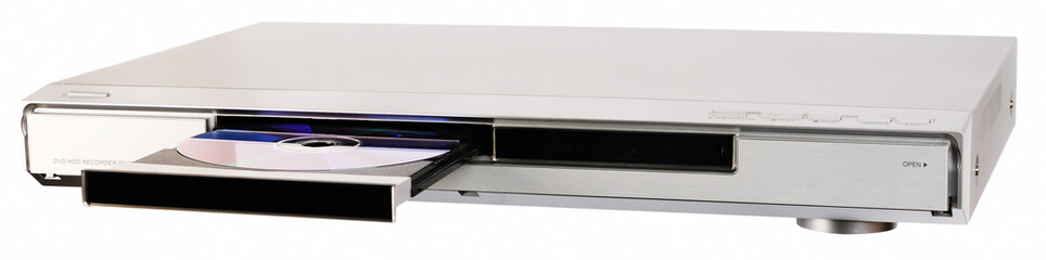 DVD recorder with open tray