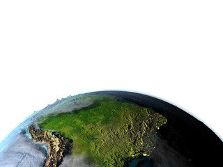 Fototapeta premium South America on planet Earth